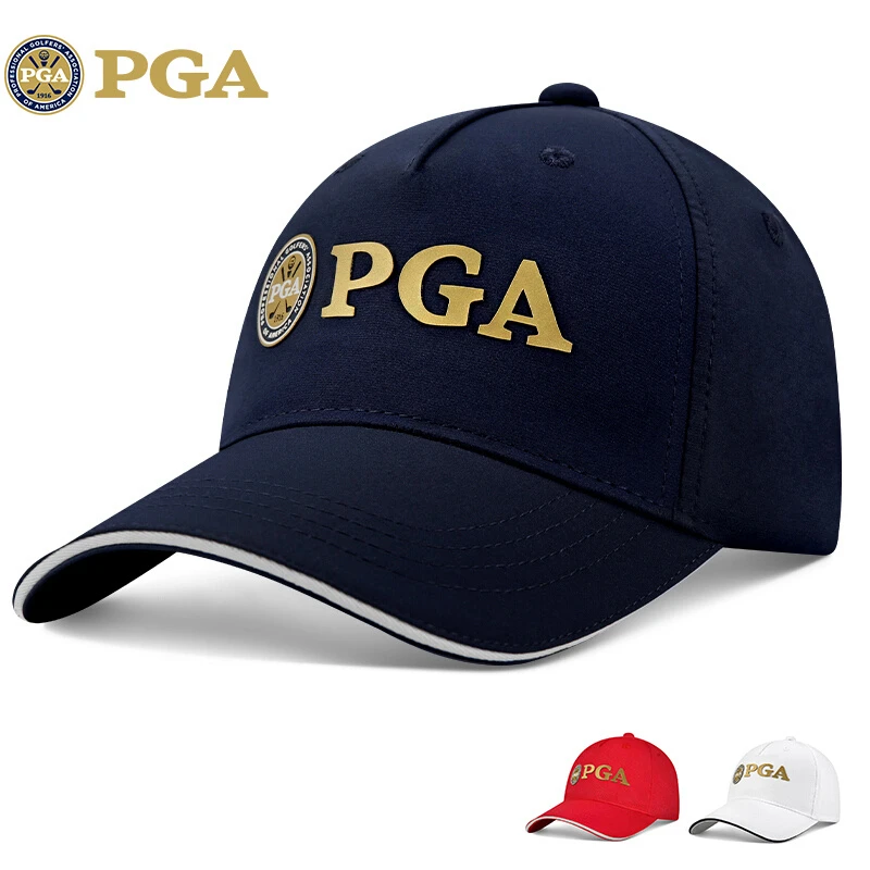 PGA高尔夫男球帽防晒运动帽可调大小吸汗内里透气舒适薄款205011
