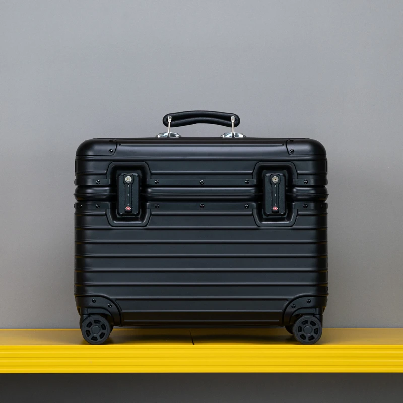 全铝镁合金奢品级摄影箱机长箱旅行箱男士18行李箱高档黑色旅行箱