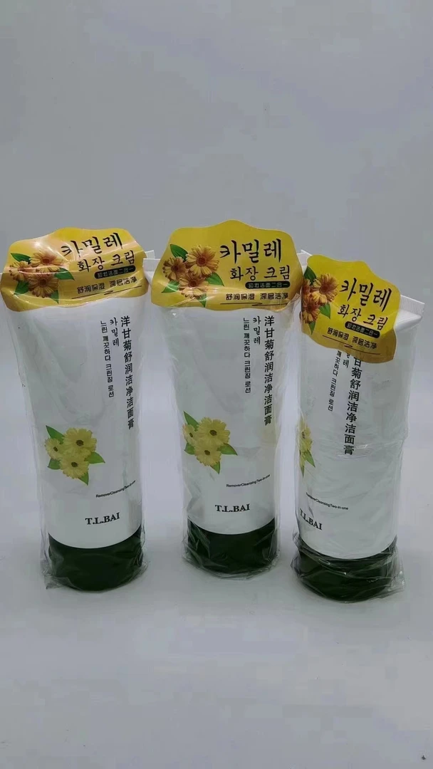 特露白洋甘菊舒润洁净洁面膏拍一发五支