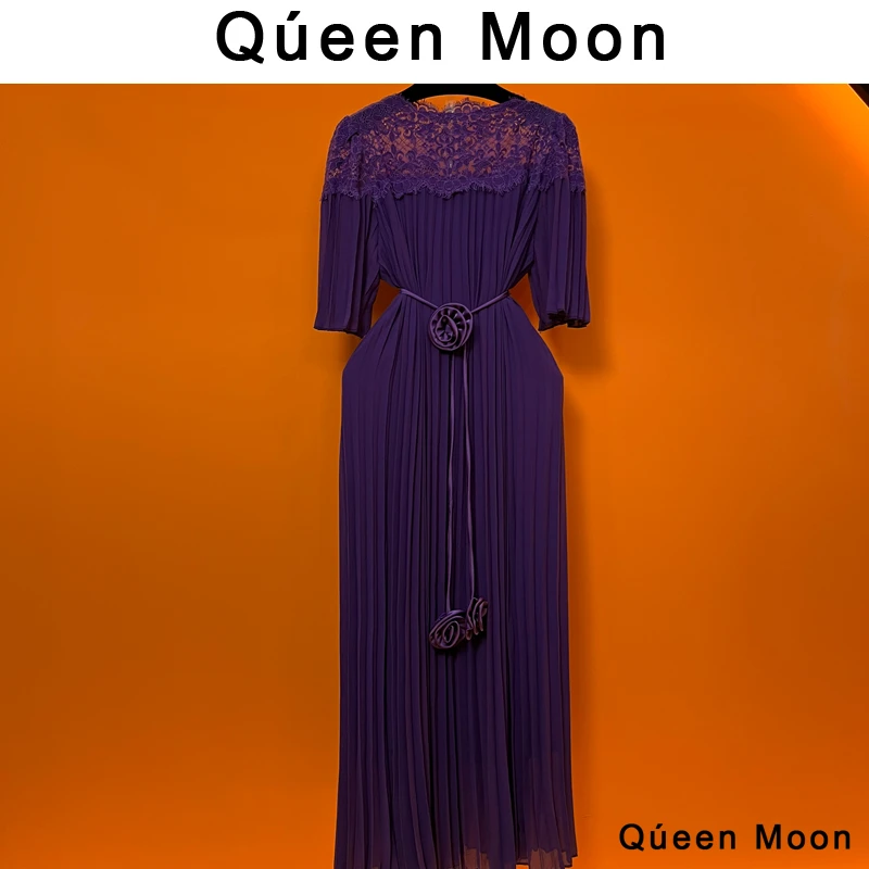 编码59【QúeenMoon】经典时尚气质蕾丝修身连衣裙长裙女 (定制女装)