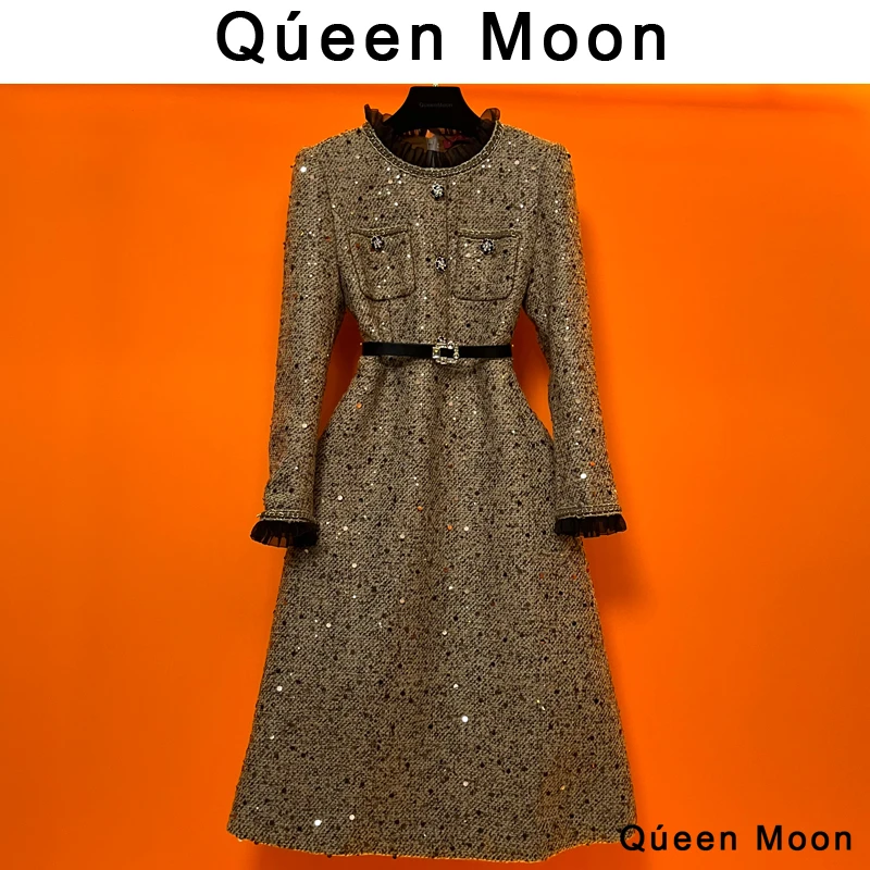 编码A30【QúeenMoon】经典轻奢百搭小香风连衣裙外套女 (定制女装)