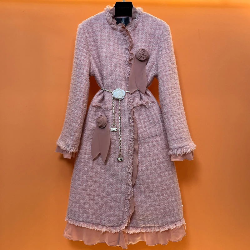 编码A75【QúeenMoon】经典轻奢小香风羽绒服连衣裙外套女(定制女装)