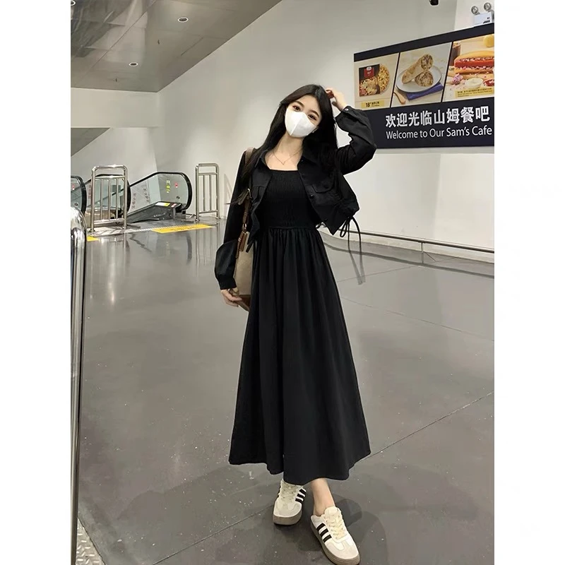 【9.9冰姐 001#-200#集合】春秋设计感宽松百搭T恤连衣裙