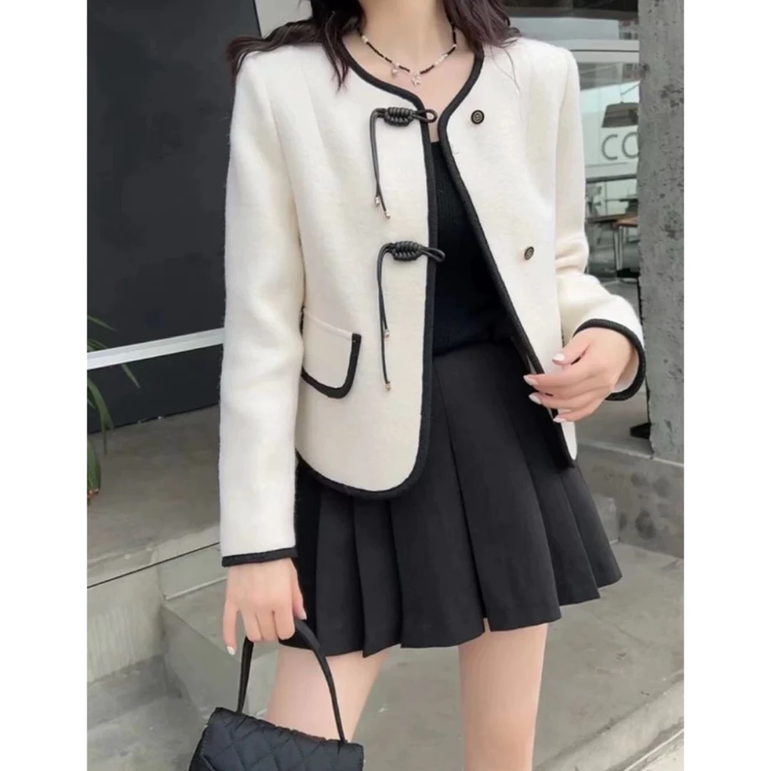 新款韩版秋冬气质时尚网红洋气百搭小香风外套28551#0.1