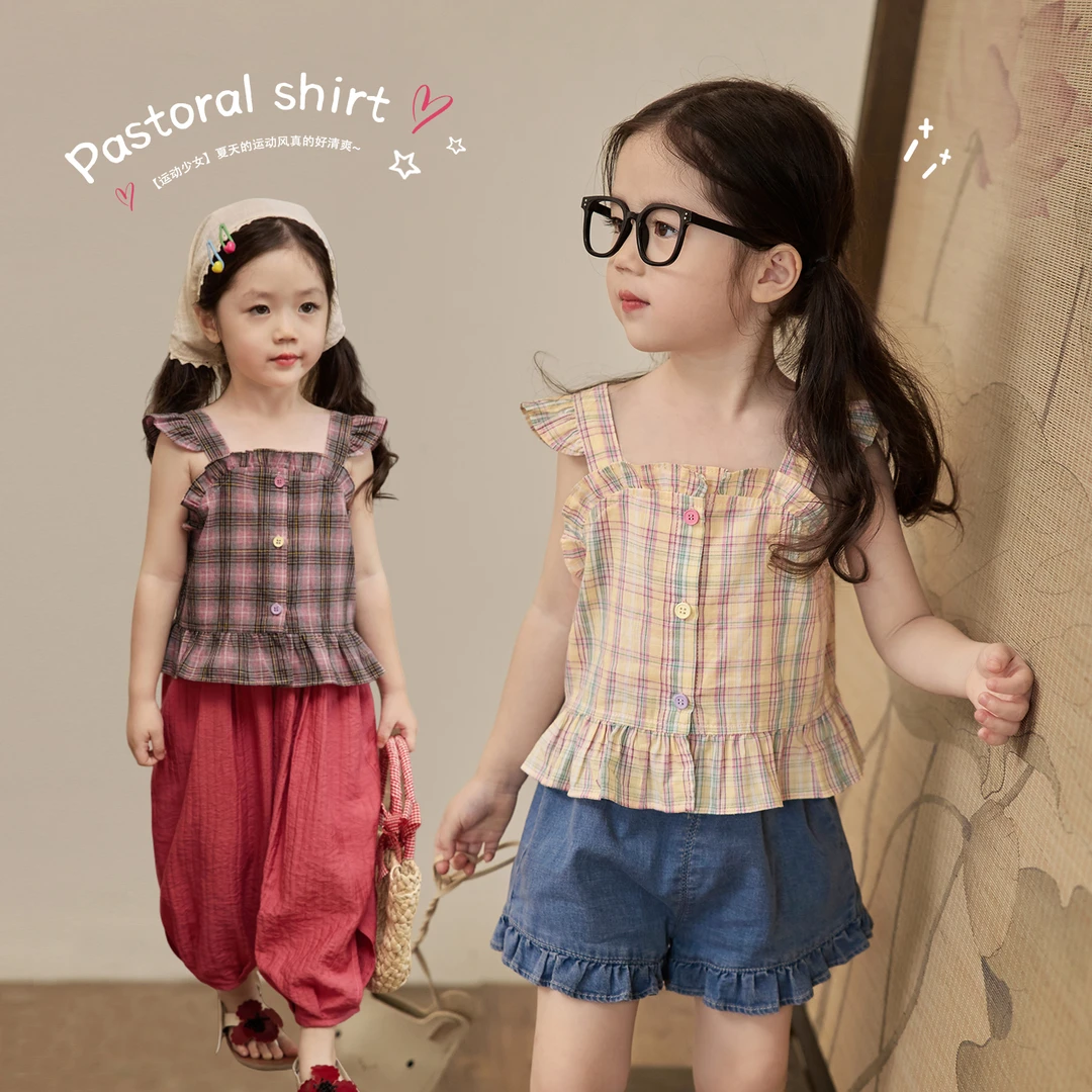 陈大猪小O宝【田园小衫】格子真的百看不厌哦~YFX412088