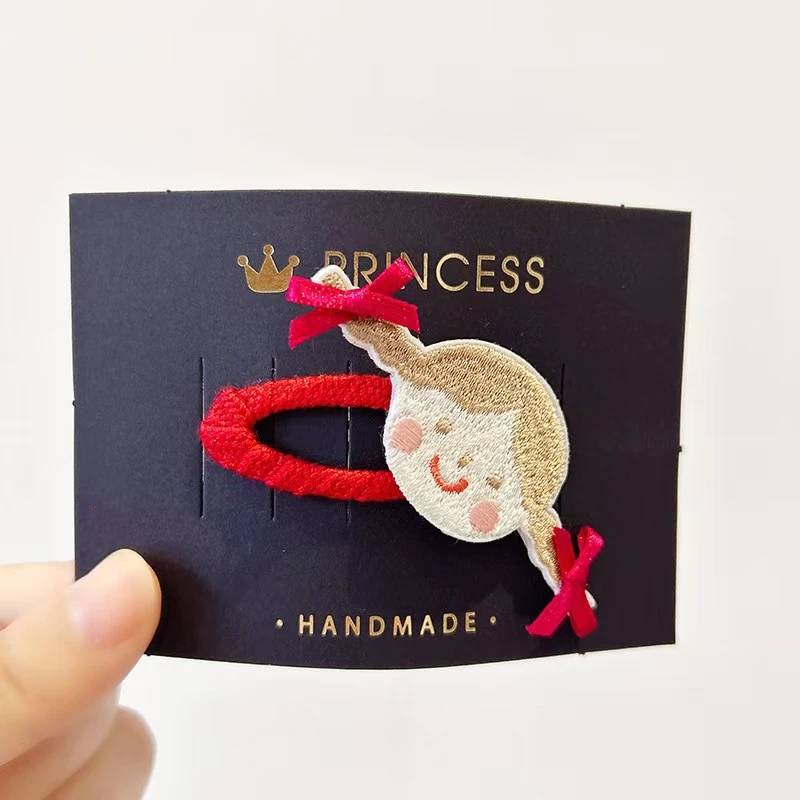 原创手工可爱刺绣女童BB夹宝宝儿童可爱刺绣手工精美可爱精美卡通