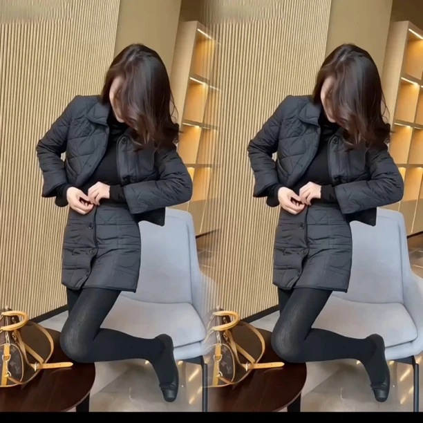 2025新款时尚棉服套装气质高档修身显瘦韩版网红同款两件套女潮流