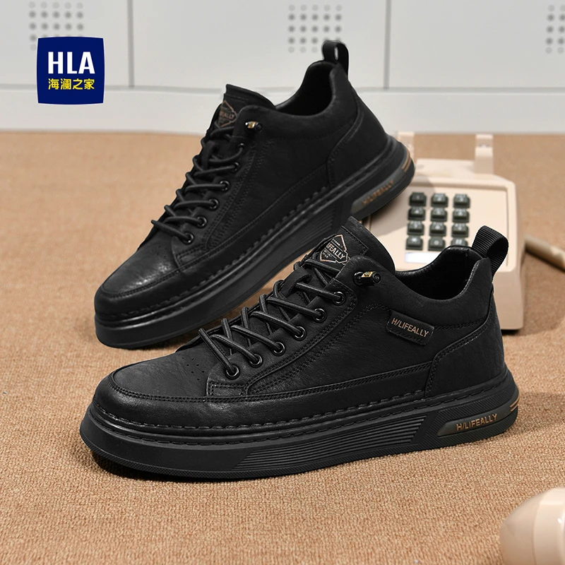 HLA/海澜之家男鞋2024春季新款时尚百搭板鞋男士潮流透气休闲鞋子