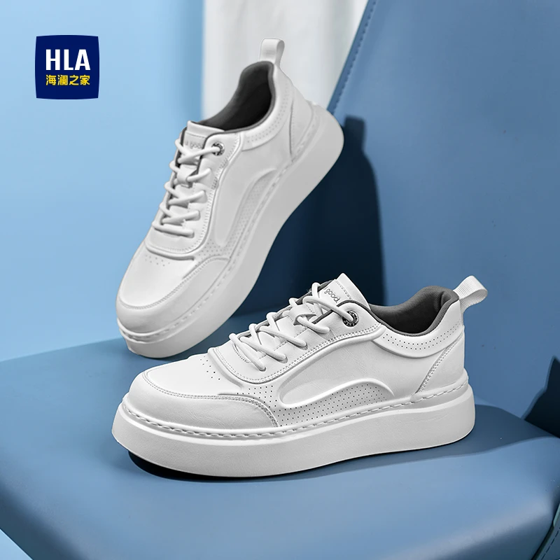 HLA/海澜之家男鞋2025新款男士百搭小白鞋舒适软底耐磨休闲鞋潮鞋