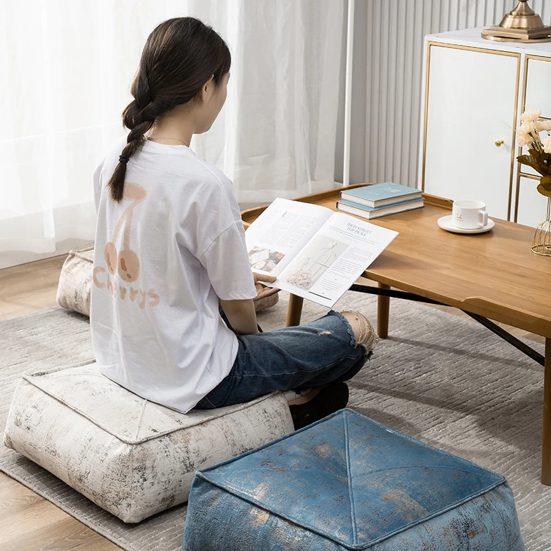 绒布蒲团坐垫家用地上打坐禅修垫飘窗阳台懒人坐墩卧室沙发榻榻米