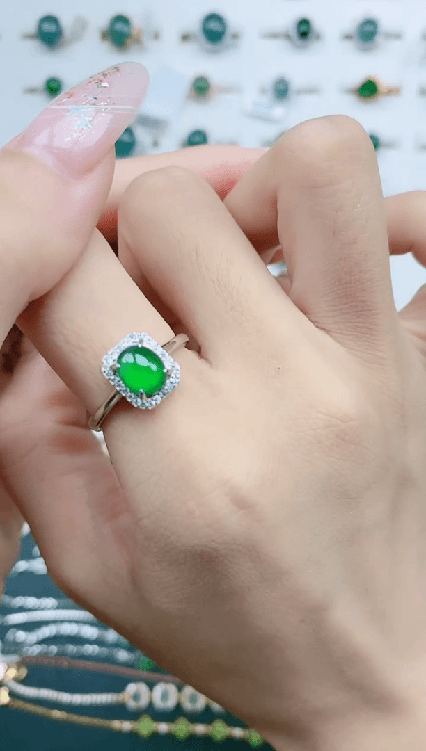 【闪购商品】翡翠手链银S925镶嵌翡翠