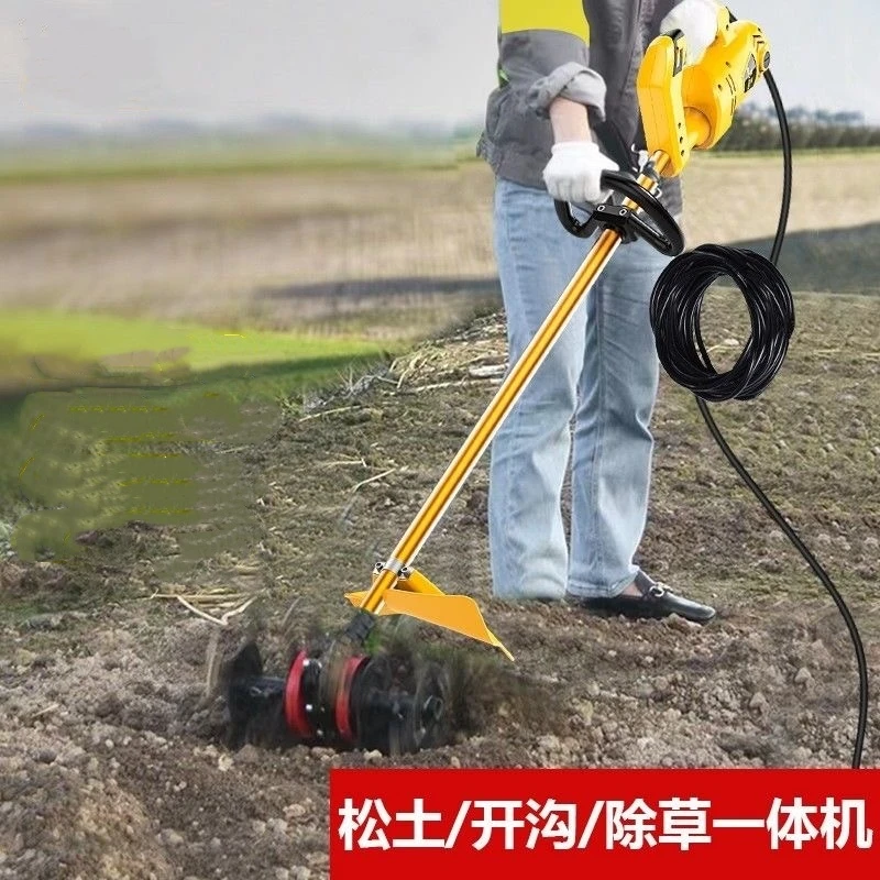 锂电割草机充电式多功能大功率除草松土一体机果园割草锄草松土