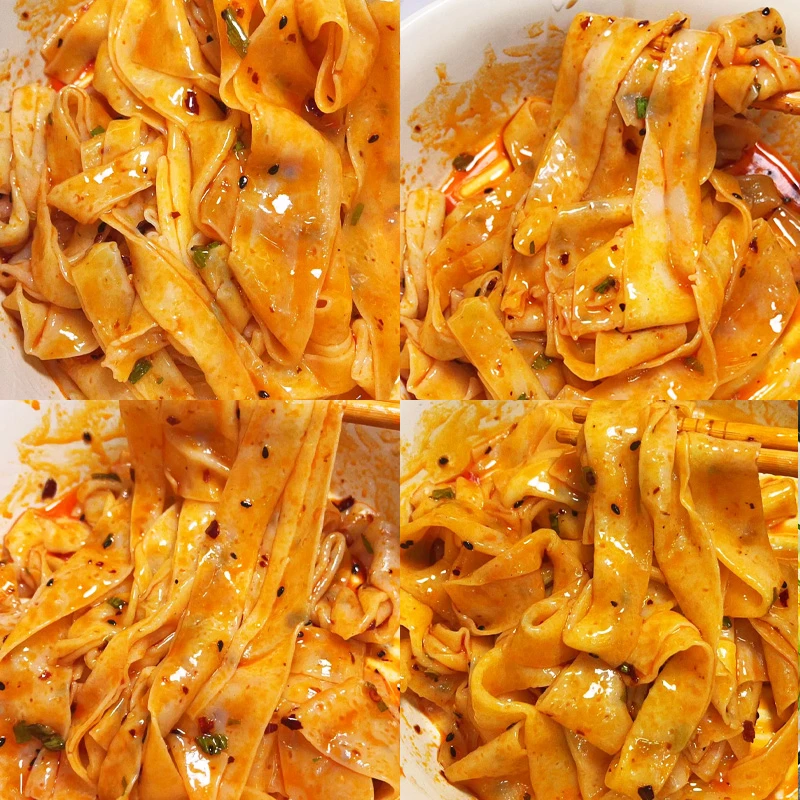 整箱抢完即止】红油面皮正宗宽面皮麻酱面皮速食免煮凉皮快餐速食