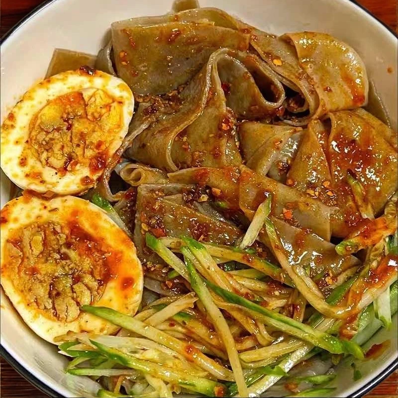 整箱速屯】0脂减脂餐荞麦面皮速食夜宵荞麦面免煮代餐麻酱面皮整箱