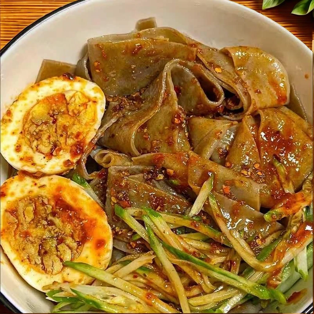 整箱速抢】0脂减脂餐荞麦面皮速食粗粮荞麦面免煮代餐麻酱面皮整箱