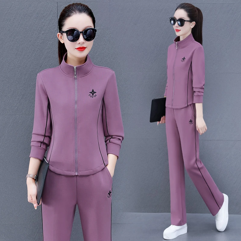 春季爆款时尚洋气显瘦气质高贵上档次女装休闲套装两件套 #3088