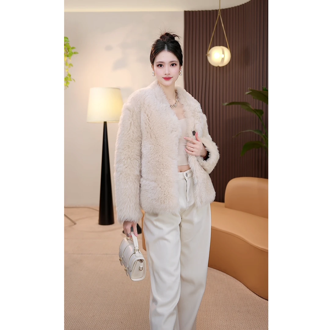 【茅茅专属】T13海宁皮草托斯卡纳皮毛一体外套秋冬新款百搭女士