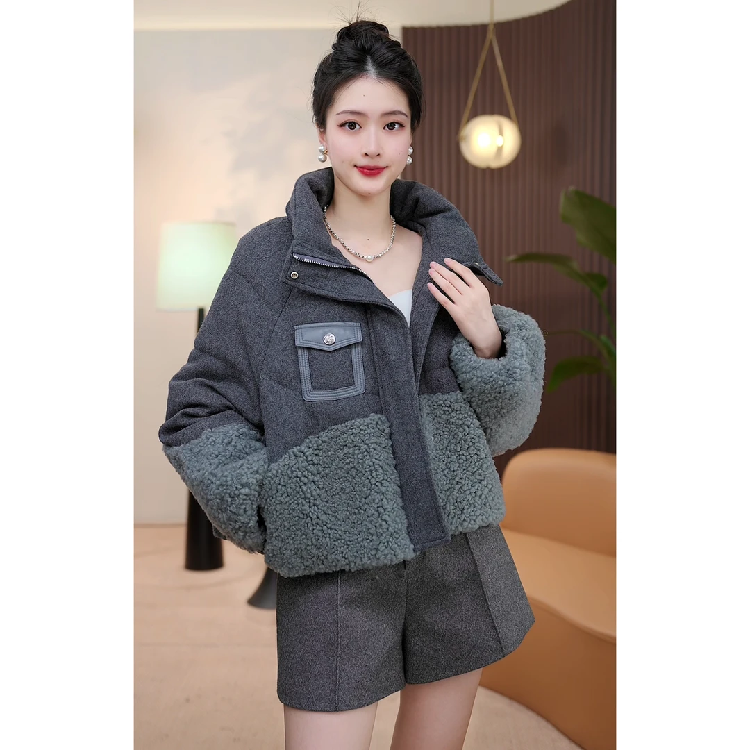 【茅茅专属】25963设计款海宁皮草皮毛一体保暖显瘦休闲百搭皮草