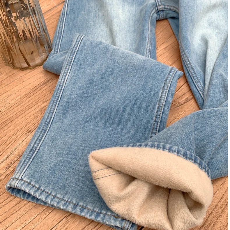 ( 3）2025秋冬新款百搭复古高腰辣妹直筒拖地裤设计感牛仔裤美式