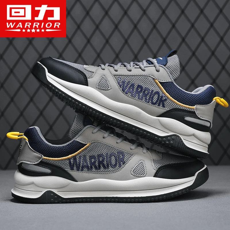 Warrior/回力运动鞋男鞋2024春夏季新款休闲百搭透气拼色网面鞋子