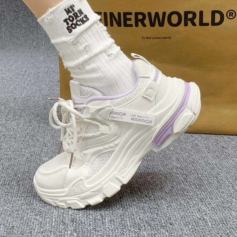 回力女鞋老爹鞋女款2024秋季厚底ins潮百搭增高小白鞋运动休闲鞋