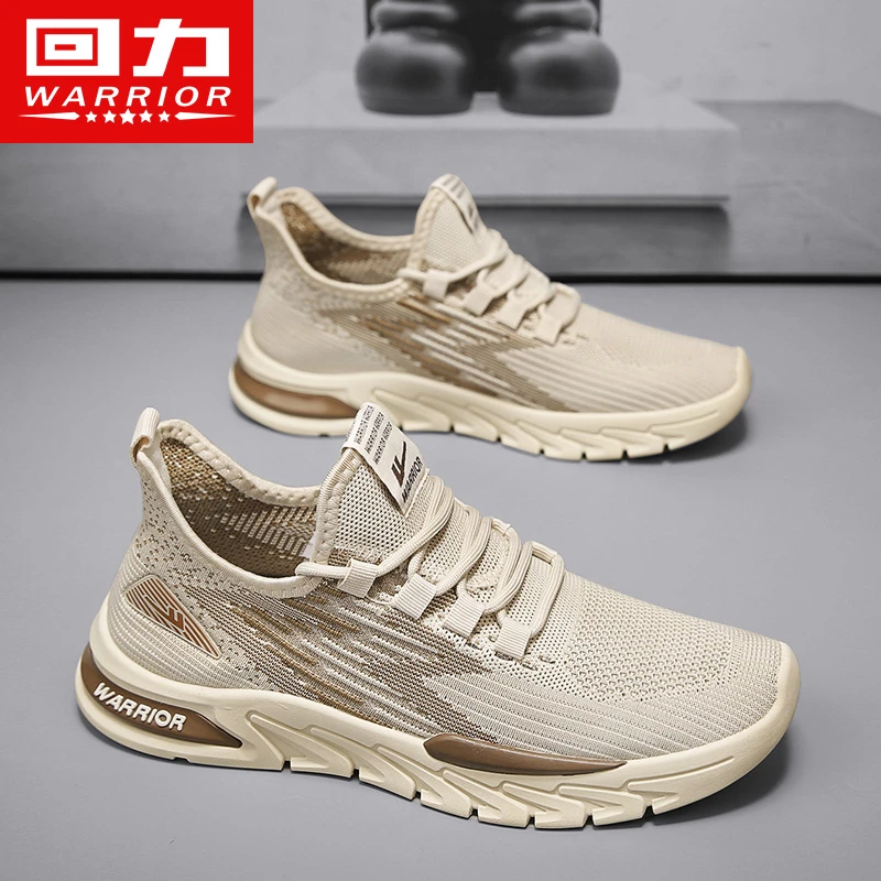 Warrior/回力男鞋2024夏季新款百搭软底透气跑步缓震休闲运动鞋FD