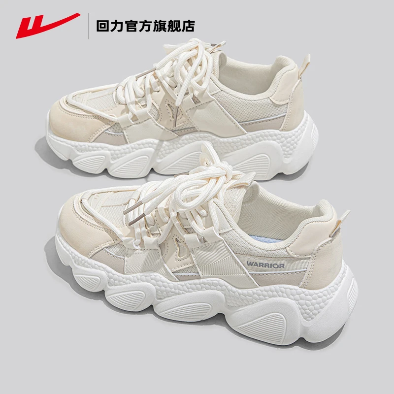 Warrior/回力女鞋运动鞋2024新款爆款春季厚底休闲鞋子老爹鞋女款