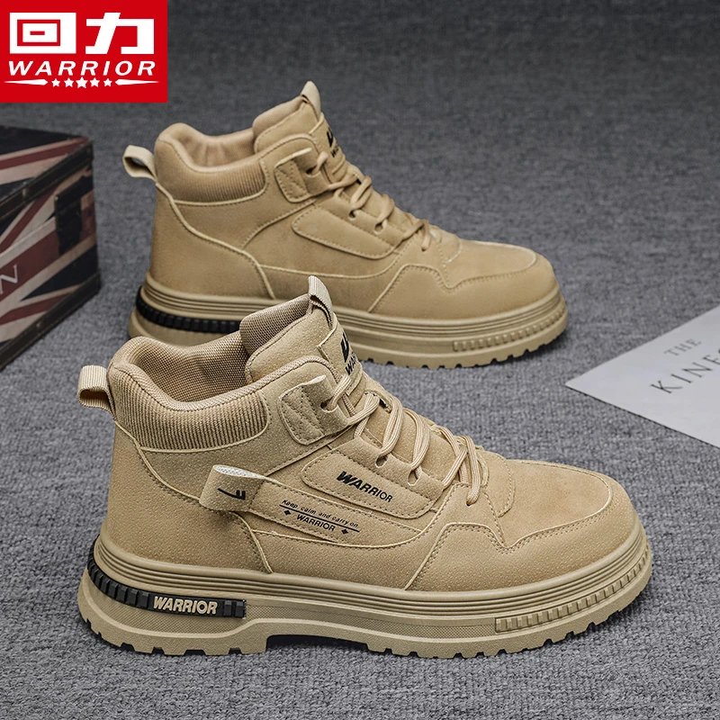 Warrior/回力男鞋2025冬季新款防滑耐磨运动鞋爆款百搭高帮马丁靴