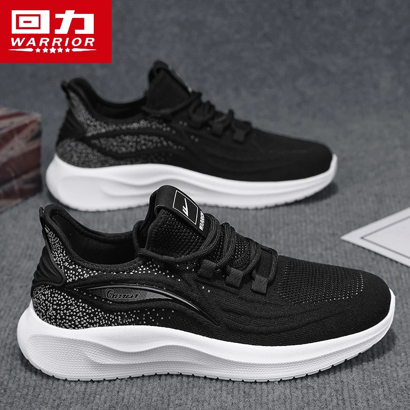 Warrior/回力男士2024新款休闲网面透气夏季轻便软底跑步百搭男鞋