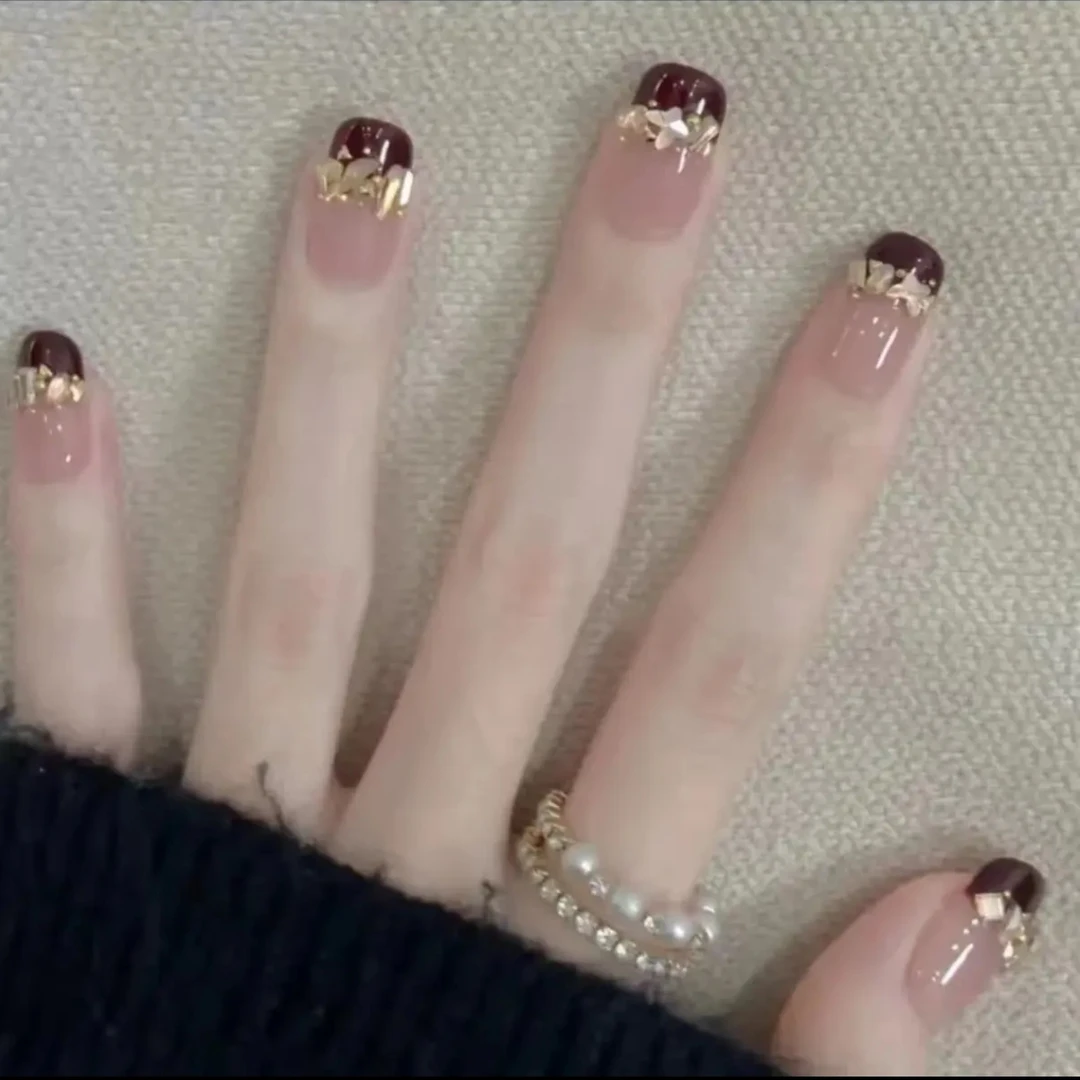 （长短可选）金羽琉璃手工贴片穿戴甲