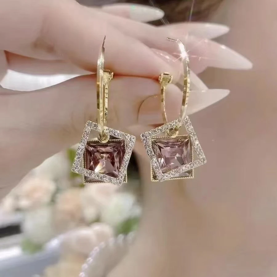 铜合金耳饰 A468 气质轻奢时尚百搭小众简约精致个性精美耳环