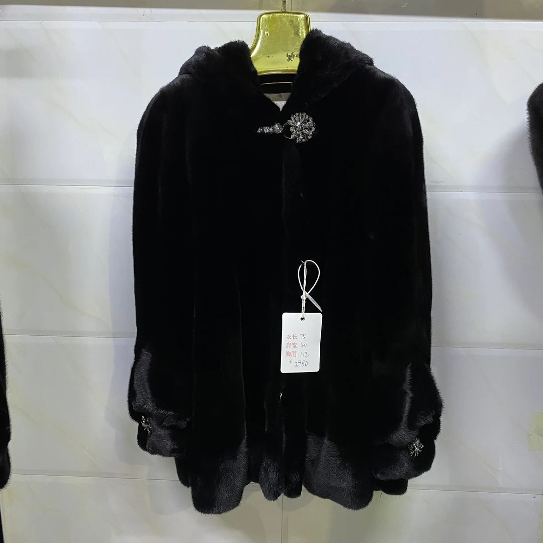 110斤以下 时尚大码外套女水貂毛保暖显瘦