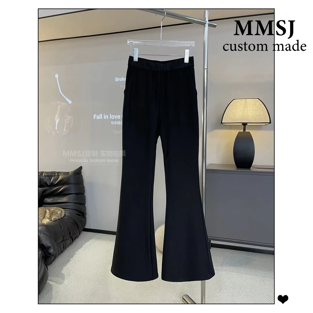MMSJ定制 筷子腿加绒喇叭裤（清）