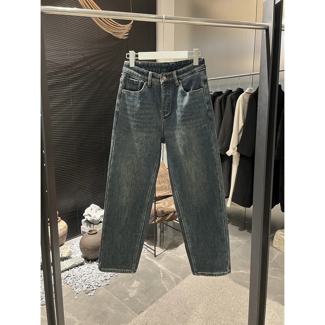 加厚复合绒九分牛仔裤D10331（清）