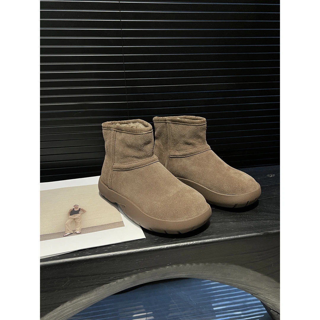 加厚绒圆头雪地靴915-9