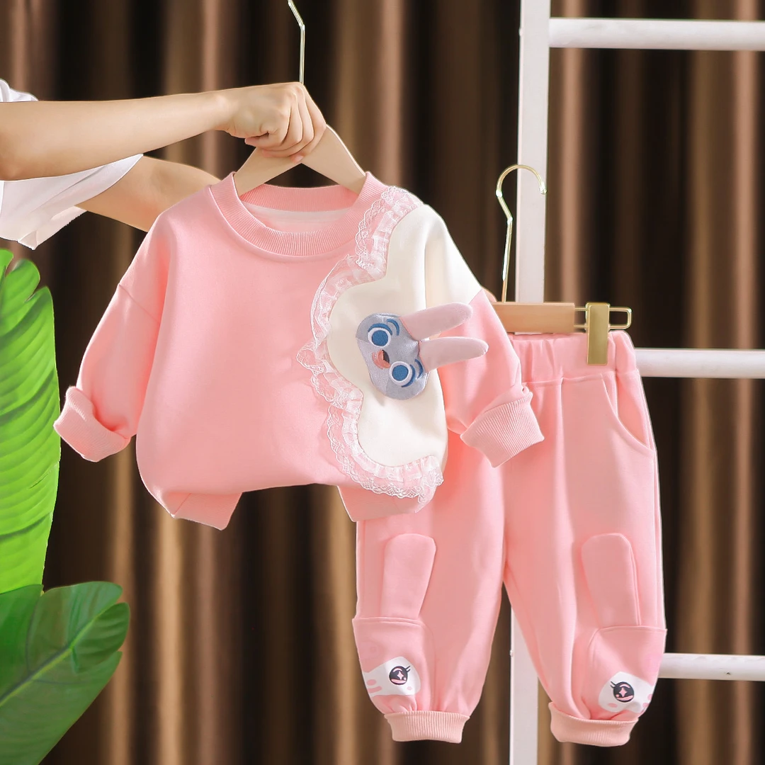 宝宝衣服春秋套装女童春装婴幼儿洋气小套装春分体两件套卫衣休闲