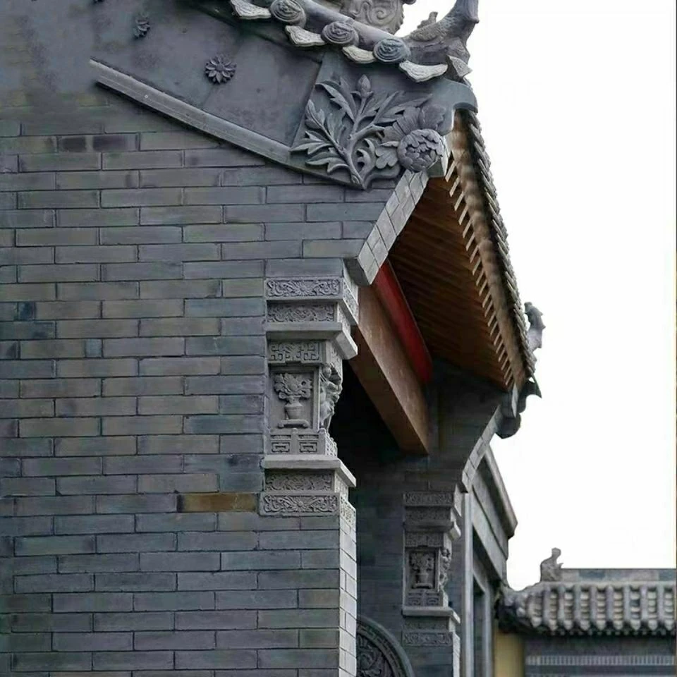 仿古古建砖雕中式庭院四合院门楼两侧门头墀头装饰浮雕挂件