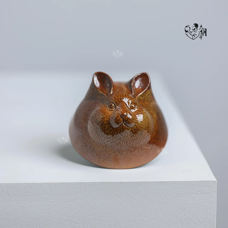 龙泉 土人斋 青瓷 《十二生肖 · 兔杯》 兽首杯