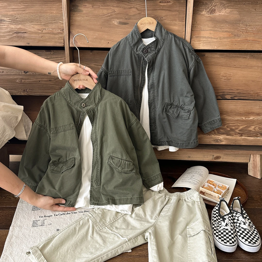 阿又织里春夏童装儿童男童高能感日系外套工装99097C