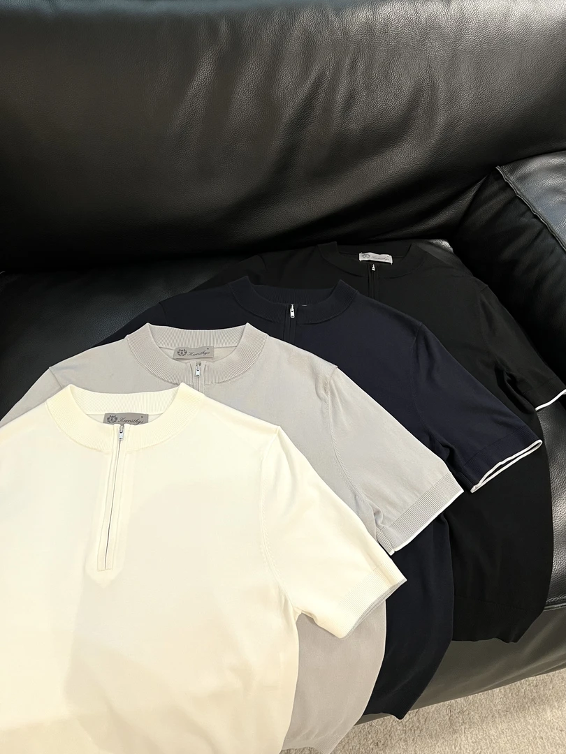 （活动款）灰标系列 透气凉爽夏季简约气质圆领拉链款针织T恤