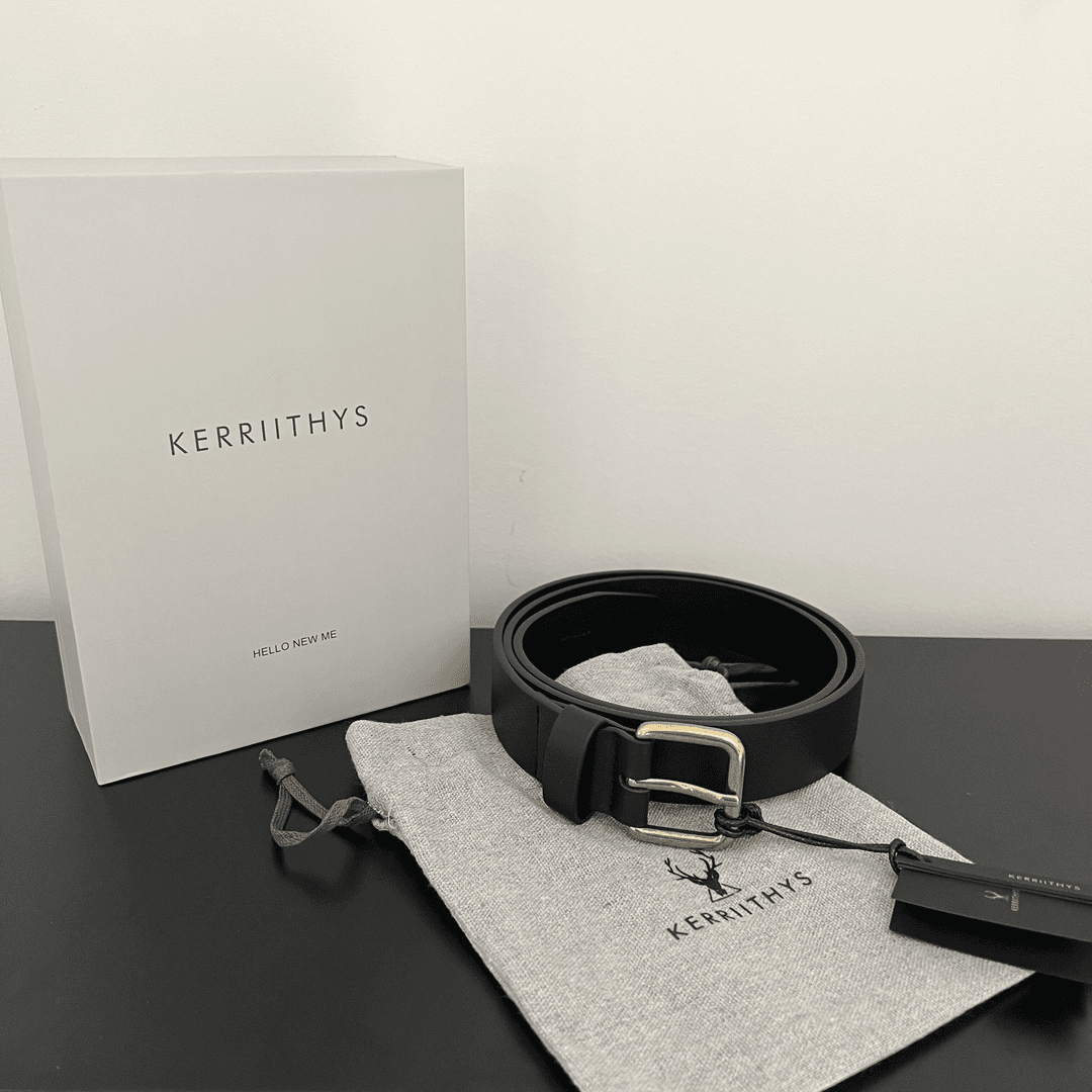 「KERRIITHYS」极简风复古做旧真皮手工腰带