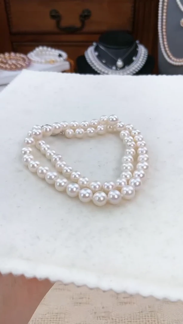 【闪购商品】淡水珍珠项链未镶嵌无核极光7-8mm珍珠438