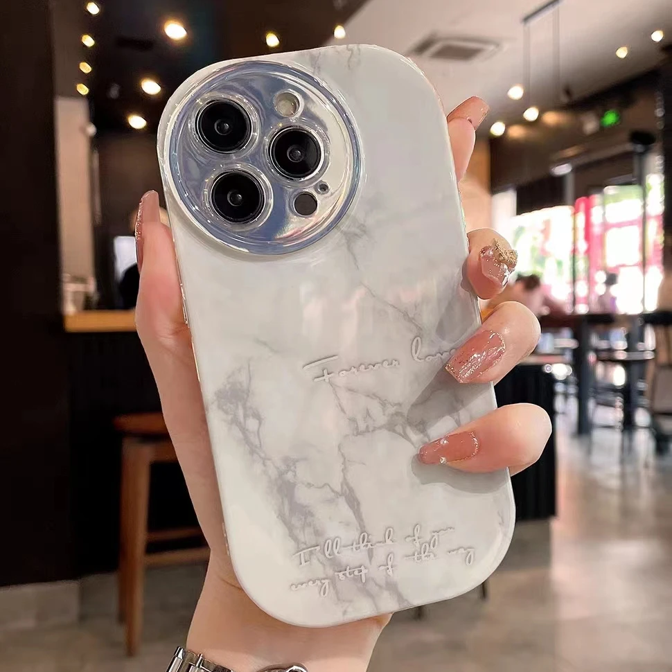 晕染大理石苹果14手机壳iPhone15promax新款13小众12全包11硬壳15