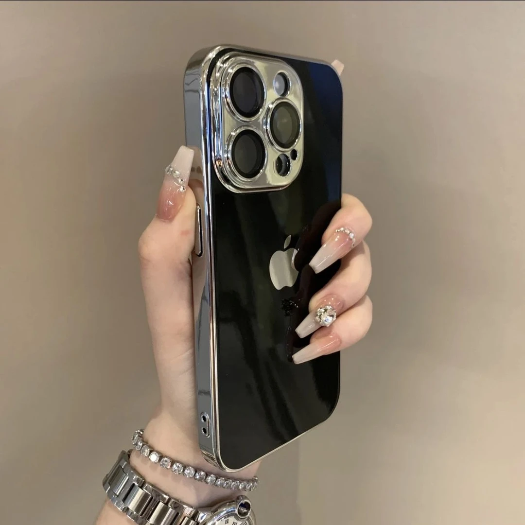 高级纳米电镀适用苹果16手机壳全包镜头iPhone15防摔14简约13/12