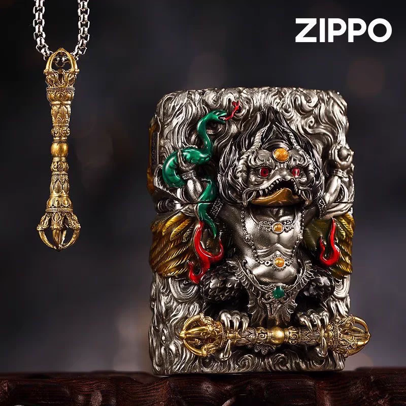 Zippo打火机银色大鹏鸟322