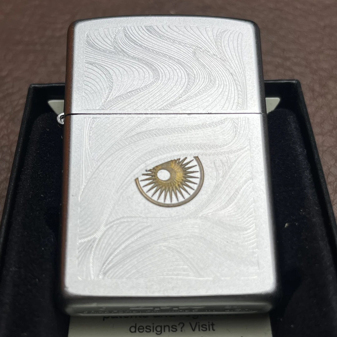 Zippo打火机镀铬磨砂秋水含晴247