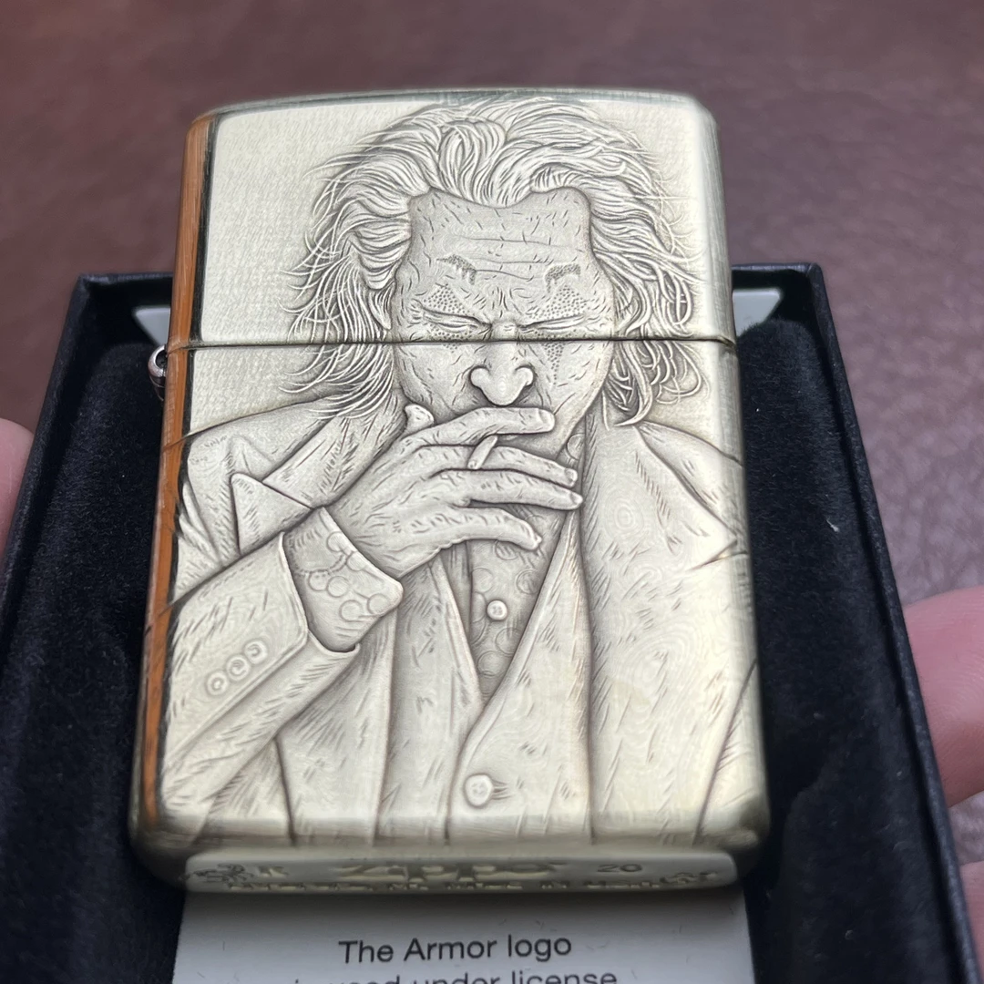 Zippo打火机纯铜盔甲蝎子大师哥特小丑46