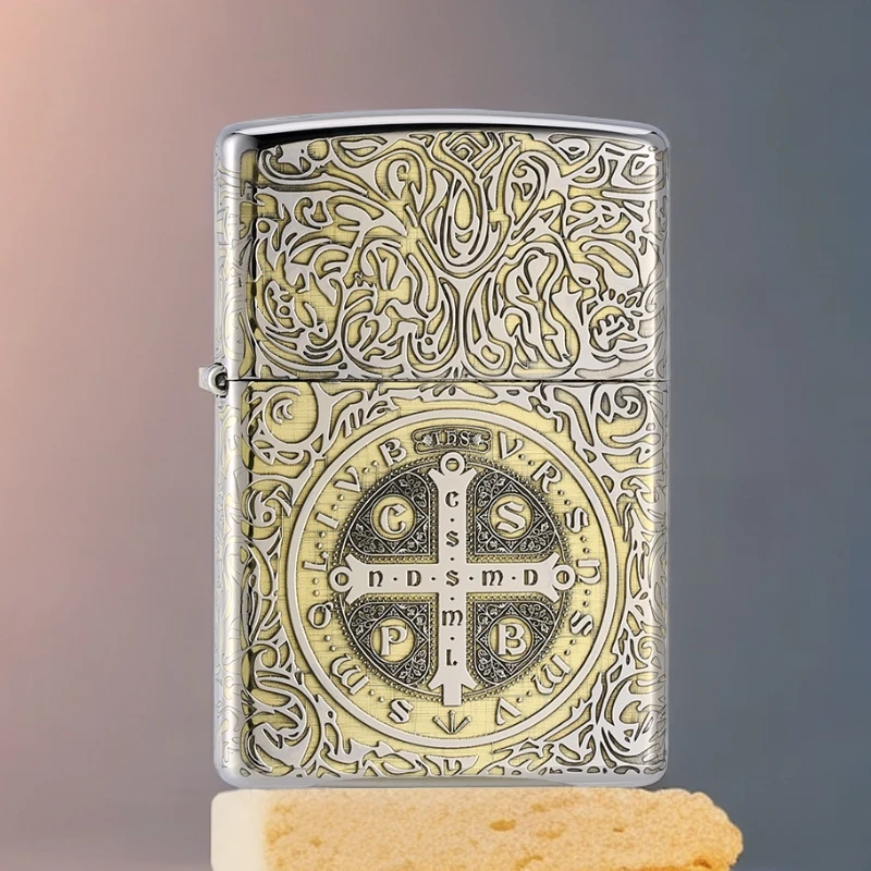 【精选】zippo打火机正品镀铬五面精雕康斯坦丁地狱神探DYJ1