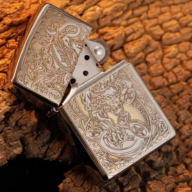 zippo打火机正版磨砂雕刻貔貅205深雕之宝煤油防风打火机DY9902DK