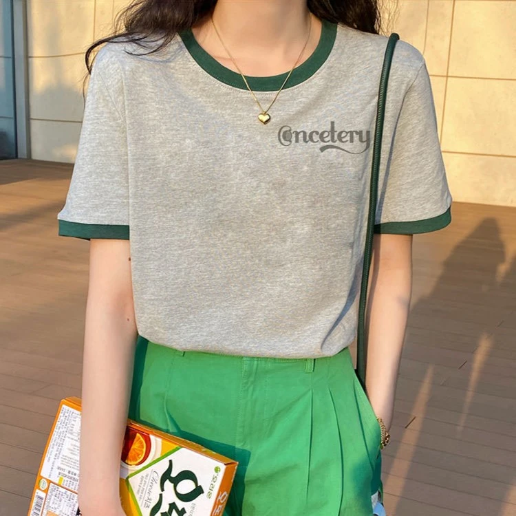 （芋圆短袖-鱼鱼）新款短袖撤柜圆领百搭半袖韩版上衣